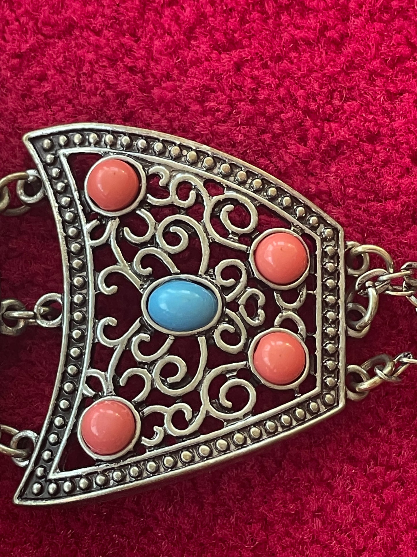 Bracelet Statement Bohème avec Détails Émaillés