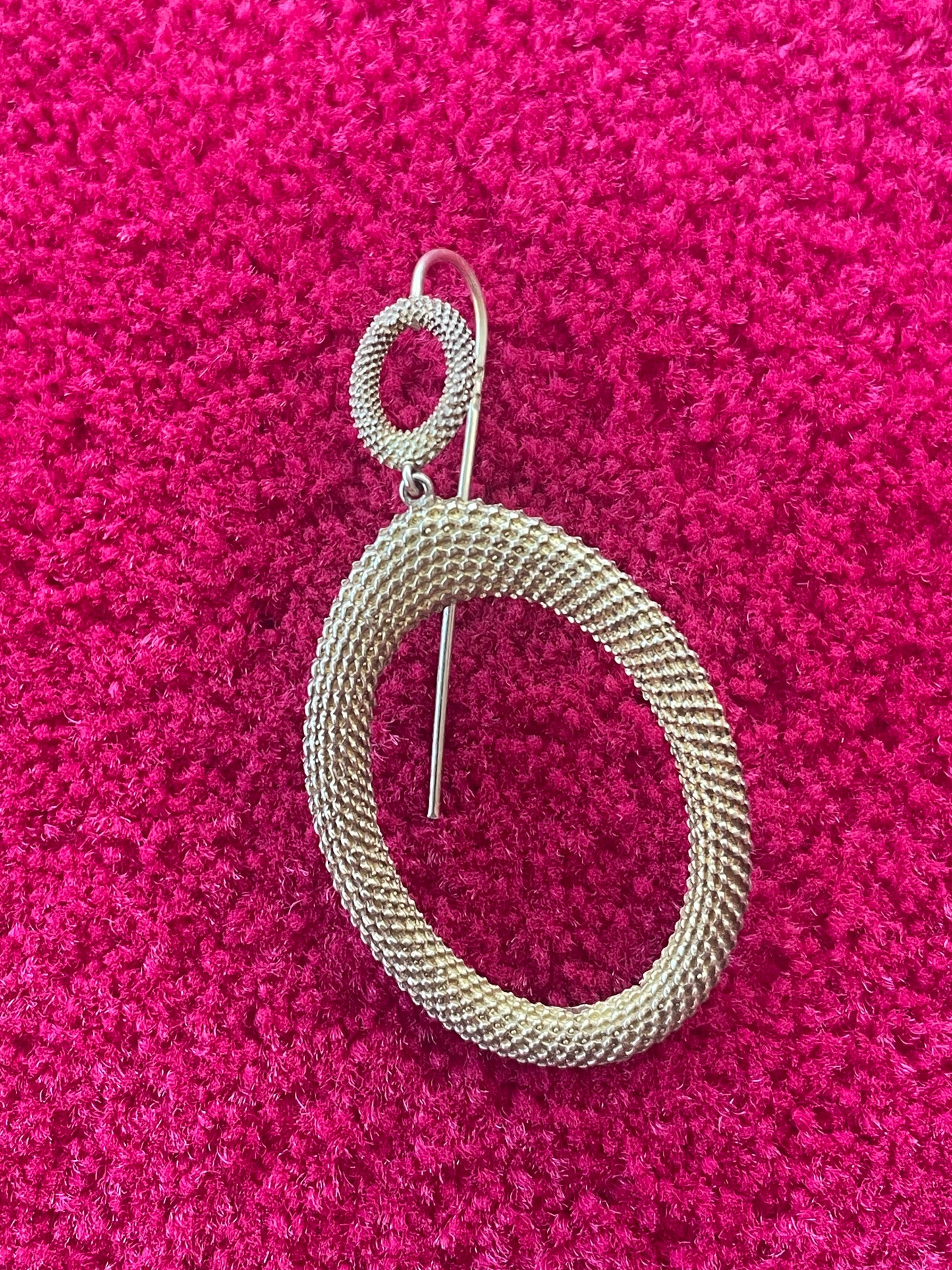 Boucles d’Oreilles Pendantes Ovales Texturées