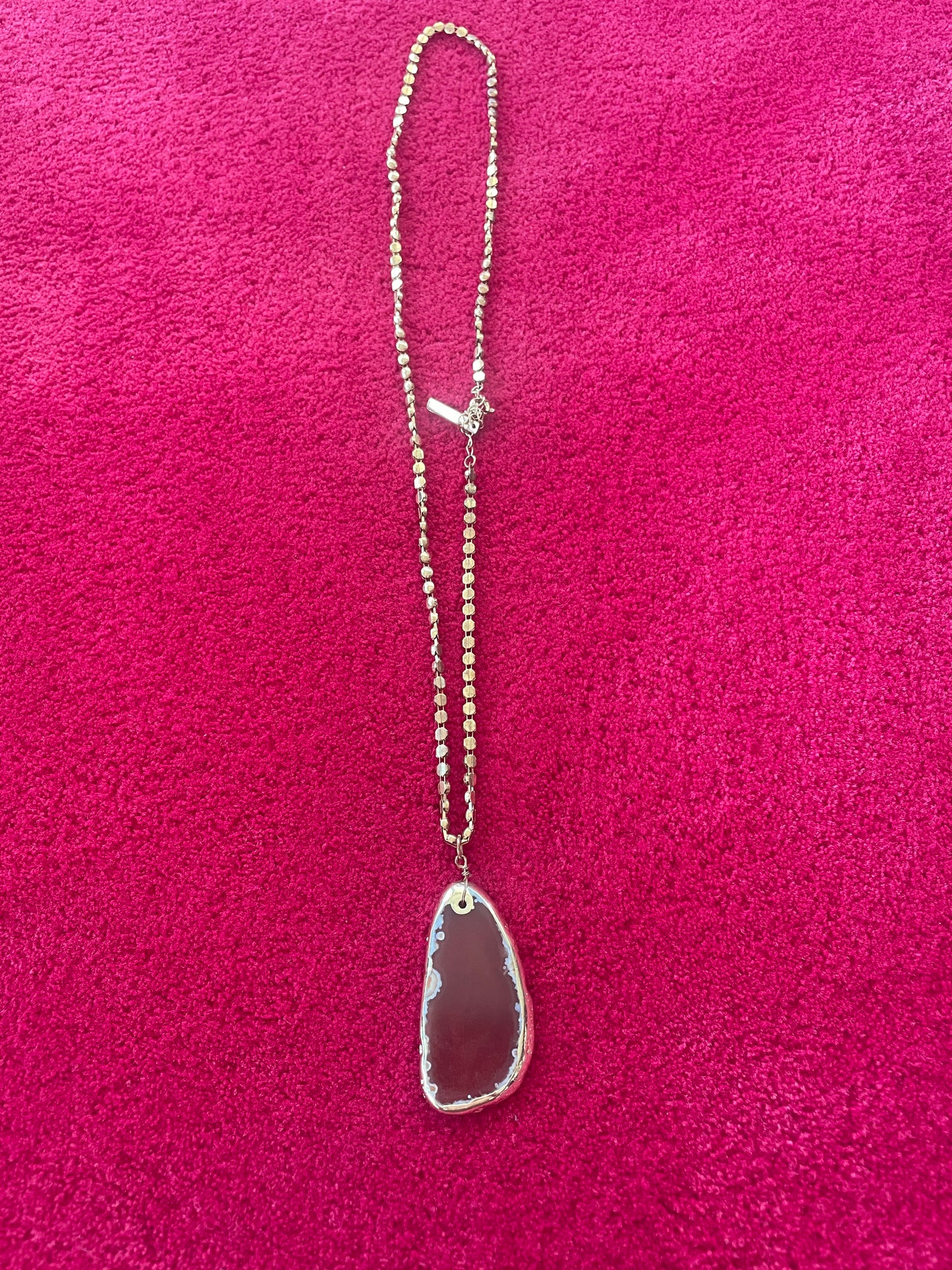 Collier Long avec Pendentif en Ambre