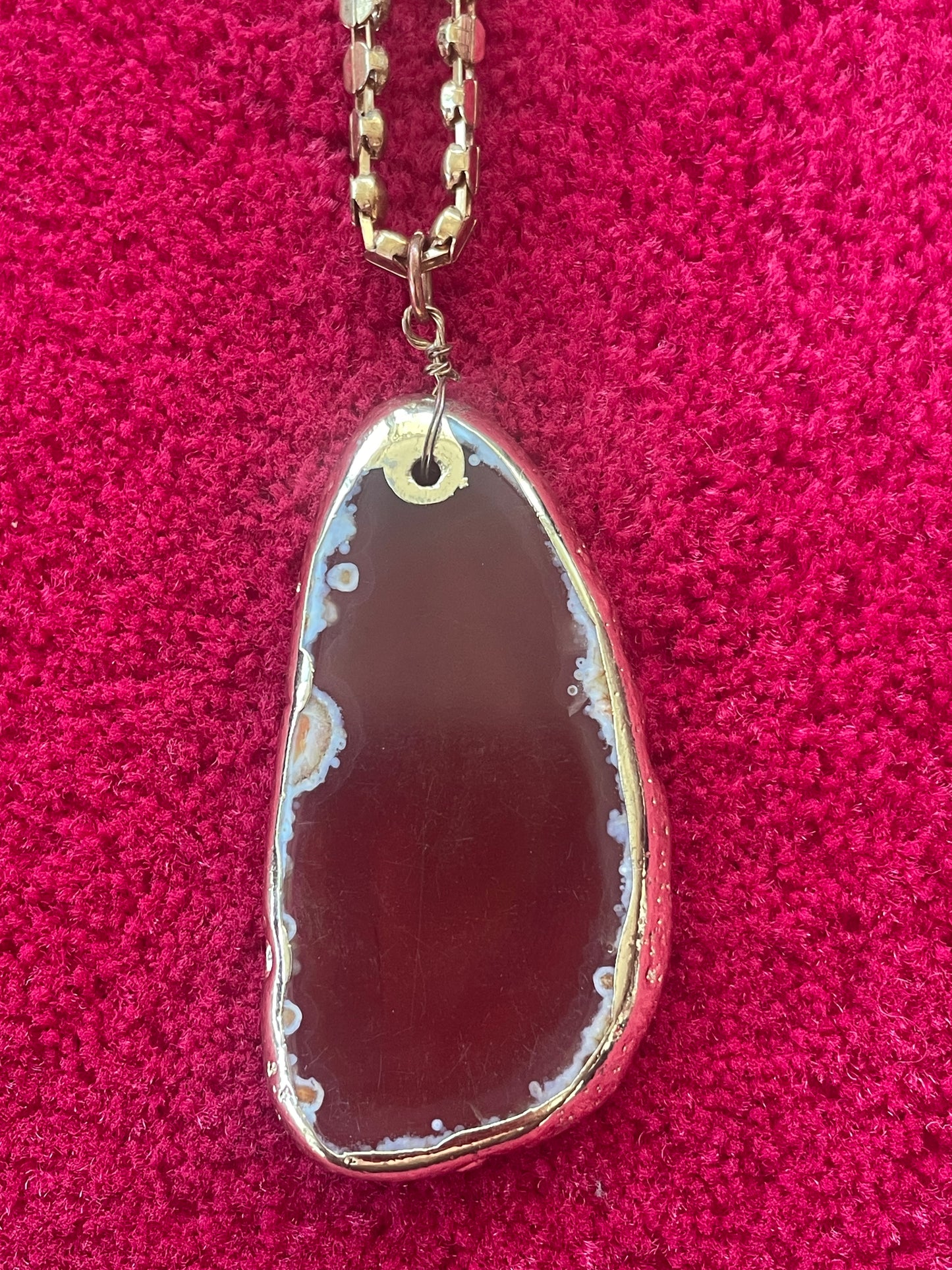 Collier Long avec Pendentif en Ambre