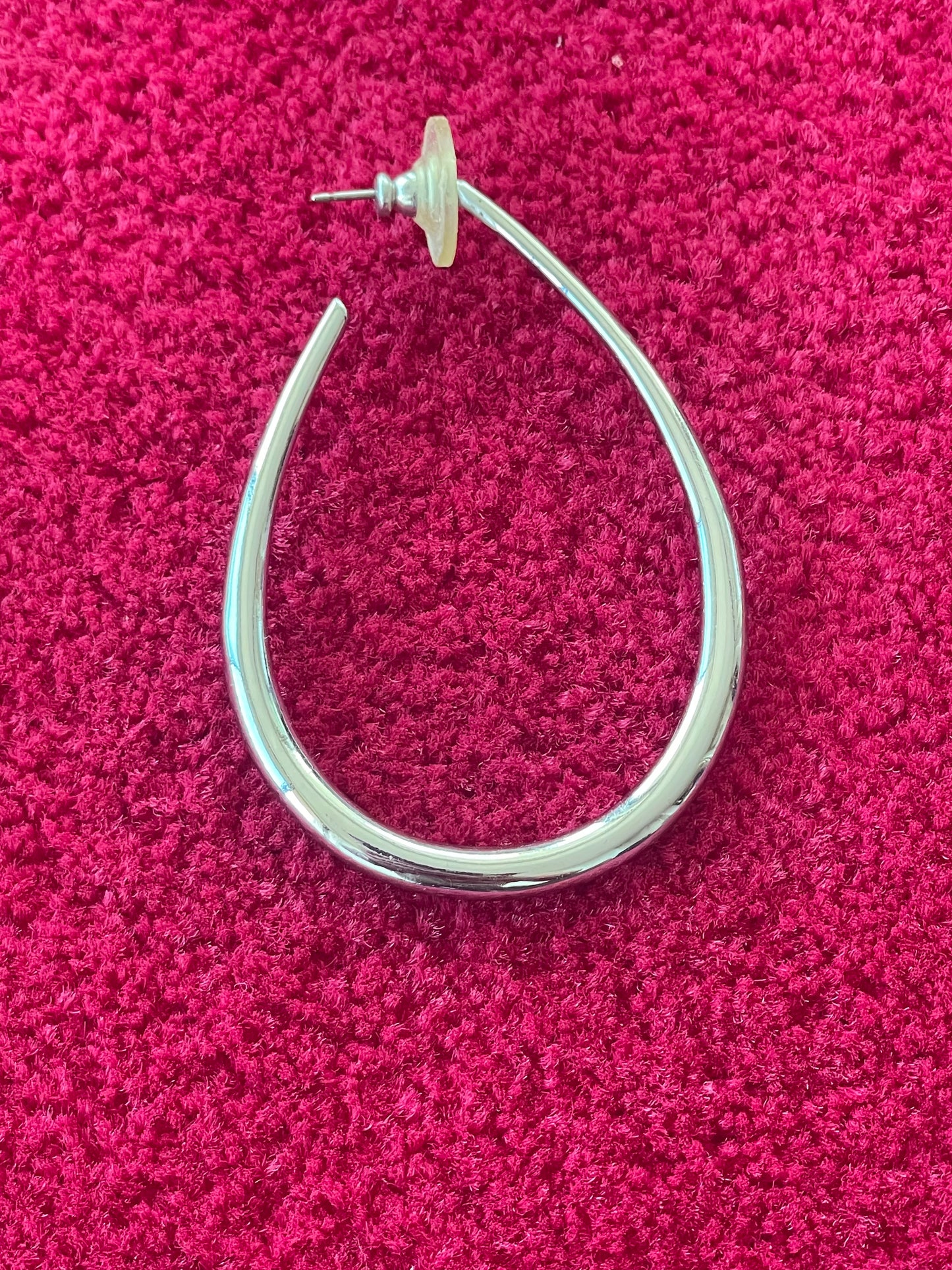 Boucles d’Oreilles Goutte en Métal Argenté
